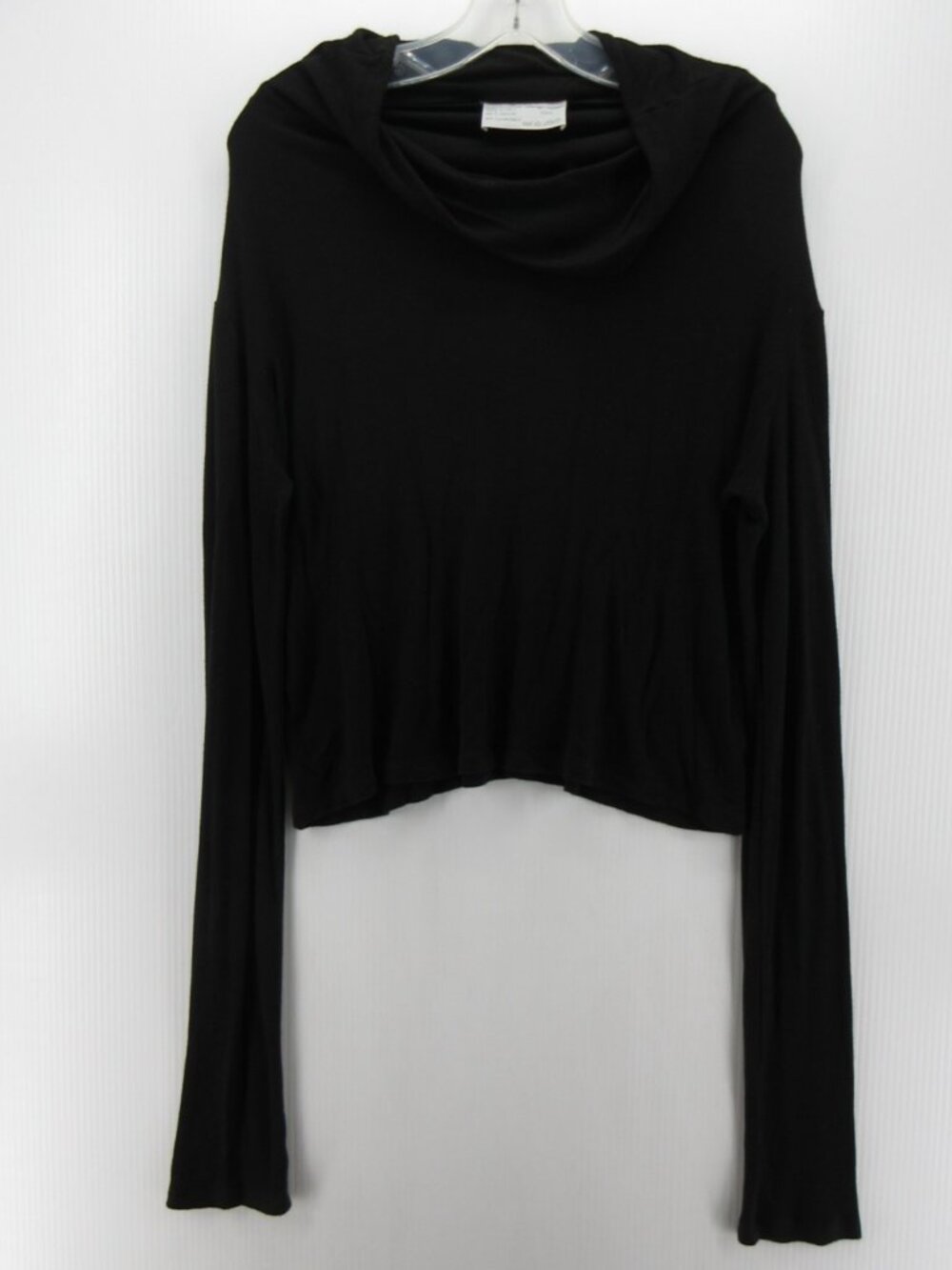 Dusan Top Large Cropped Blouse Draped Pullover Knit Cowl Neck Italy